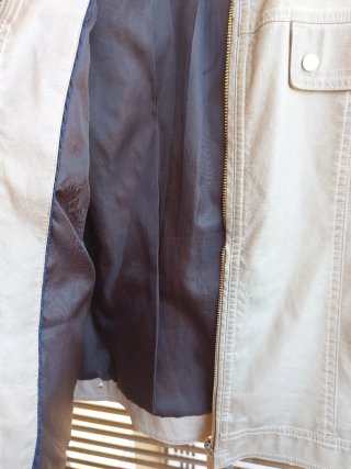 Cazadora polipiel beige TINTORERTO Talla M