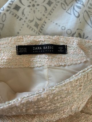 Falda Zara con Flecos Rosa/Oro/Plata