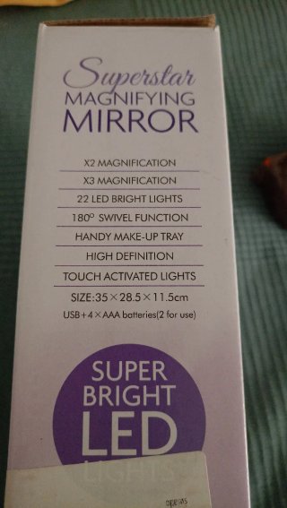 Espejo Maquillaje Superstar con Luz LED
