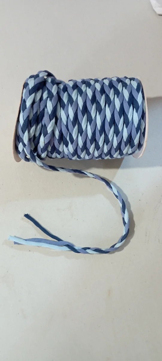 Rollo cinta trenzada azul 10mm 17m aprox.