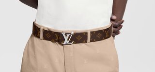 Cinturón Louis Vuitton Monogram Marrón Dorado