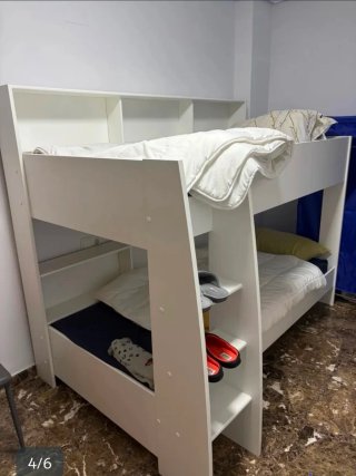 Litera madera con colchones 90