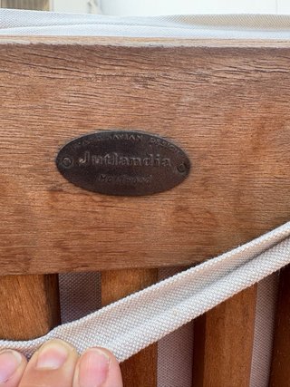 2 Sedie Lounge da Esterno in Legno e Tessuto