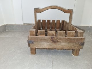 Cesta de madera Flower Garden