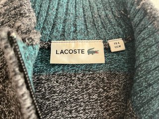 Jersey rayas hombre Lacoste gris y verde