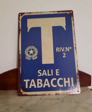 Insegna Sali e Tabacchi Vintage Metallo