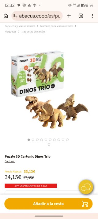 Puzzle 3D Cartonic Dinos Trio
