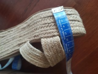 Chanclas cuña esparto beige
