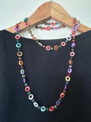 Conjunto Pendientes y Collar Multicolor