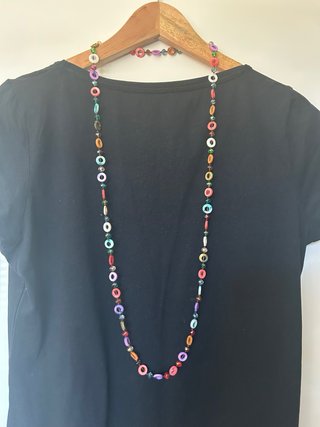 Conjunto Pendientes y Collar Multicolor