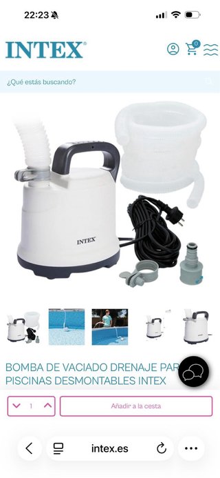 Bomba de drenaje Intex para piscina