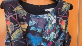 Vestido Yumi estampado pájaros