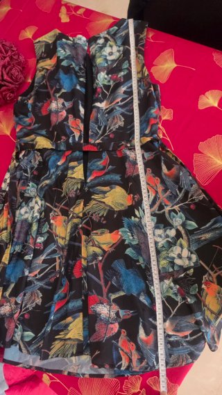 Vestido Yumi estampado pájaros