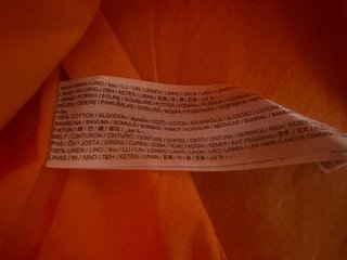Vestido Mango Naranja Lino Talla M