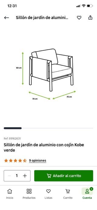 Conjunto Muebles Jardín/Terraza