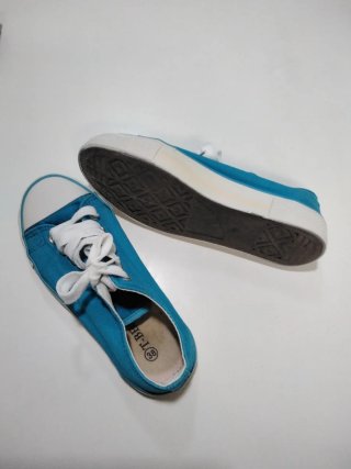 Zapatillas Lona Azul Talla 38.