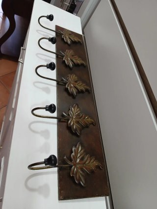 Perchero de Pared Vintage Hojas Hojalata 640513926