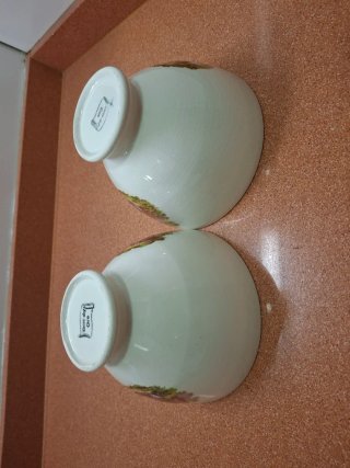 2 Boles Vintage Porcelana Decorados