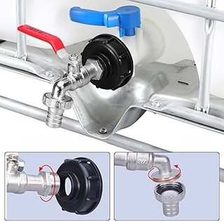 3xAdaptador-grifo  GRG/IBC S60X6 1/2" y garrf 25 L