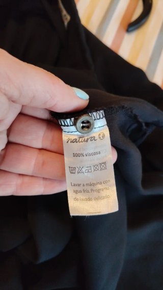 Vestido corto NATURA negro talla M