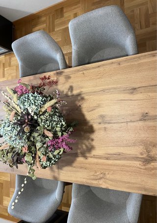 6 Sillas Nórdicas Tela y Madera