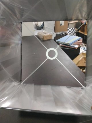 Pantalla de lámpara negra a rayas