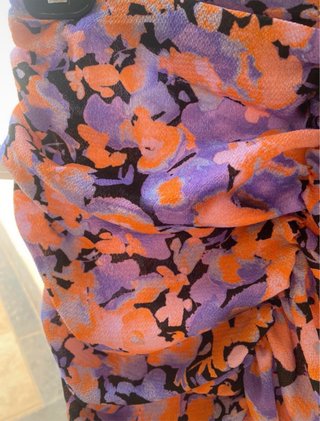 Falda Pull&Bear naranja y morada