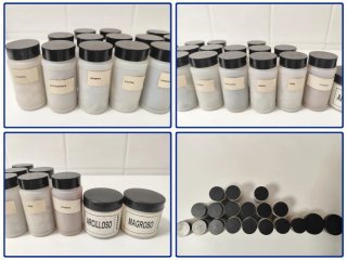 Lote 19 botes minerales y suelos laboratorio