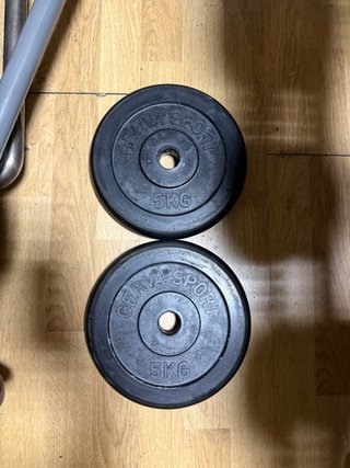 2 Discos Gerva Sport 5kg, de caucho.
