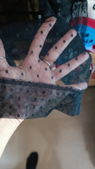 Abito trasparente nero