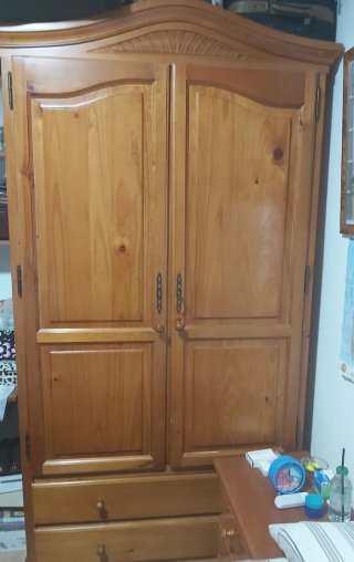 Armario de pino 2 puertas