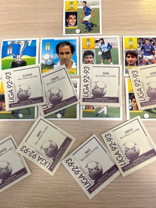 Lote 17 cromos Real Oviedo Liga 92-93