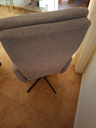 Sillón relax beige tela Medidas ancho 67cmx 155cm