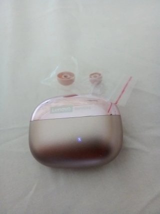 Auriculares inalámbricos Lenovo dorados/rosas