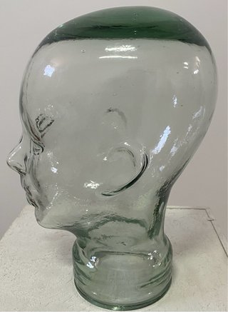 Cabeza de maniquí de cristal