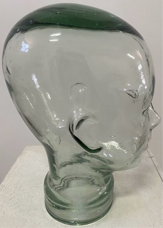 Cabeza de maniquí de cristal