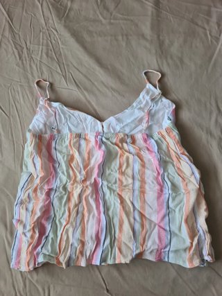Camiseta tirantes rayas Stradivarius multicolor