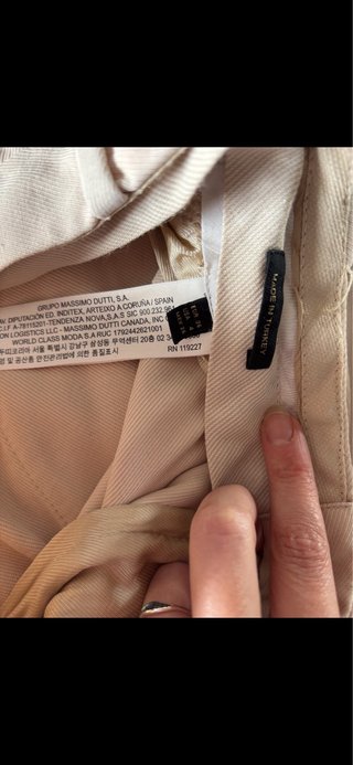 Pantalón Massimo Dutti Beige Talla M