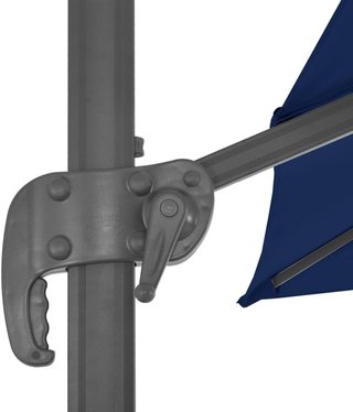 vidaXL sombrilla voladiza aluminio azul