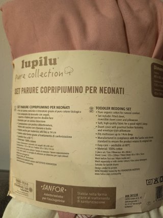 Conjunto mini cuna Lupilu 3 piezas a estrenar
