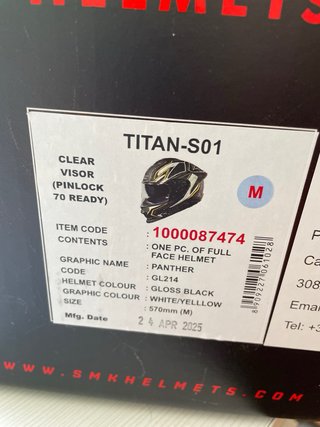 Casco Integral SMK Titan S01 Talla M