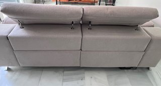Sofá de 2 plazas beige/gris
