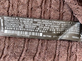 Jersey Zara Marrón Mujer Talla S