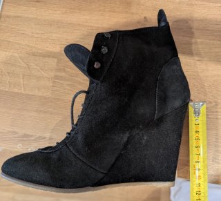 Botines Zara cordones ante negro