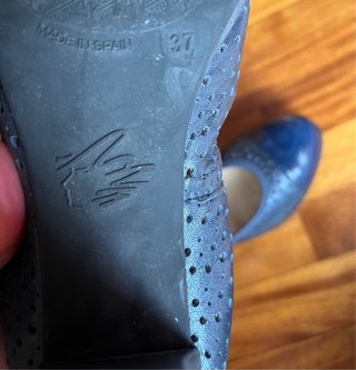 Zapatos Pitillos de piel azul
