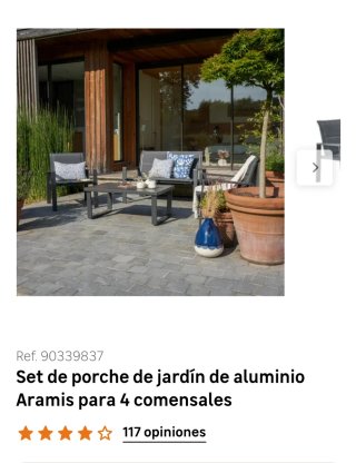 Conjunto Muebles Jardín Negro
