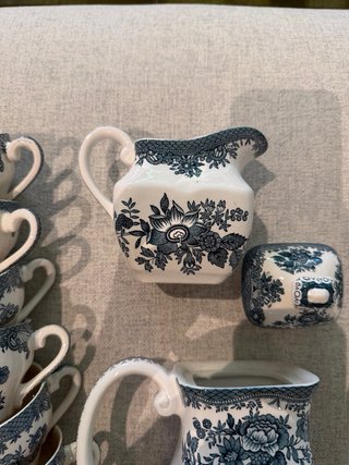 Juego de té porcelana inglesa 8 pax