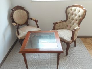 Mesa de centro madera y cristal