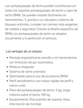 Barras portaequipajes BMW Serie 3 F30