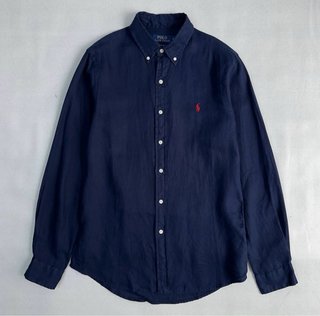 Camisa Polo Ralph Lauren Linho Azul Tamanho S